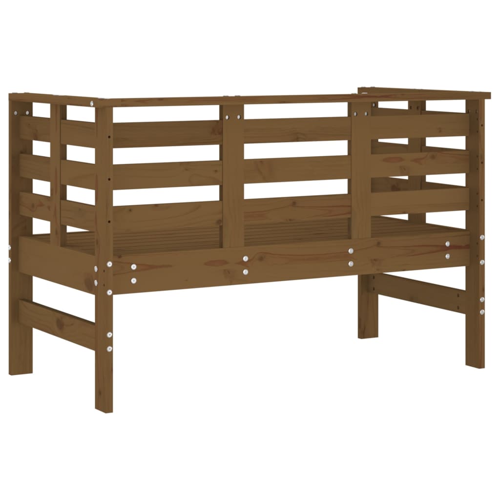 Vidaxl Garden Bench, Honey, 111.5X53X71 Cm, Solid Pine Wood