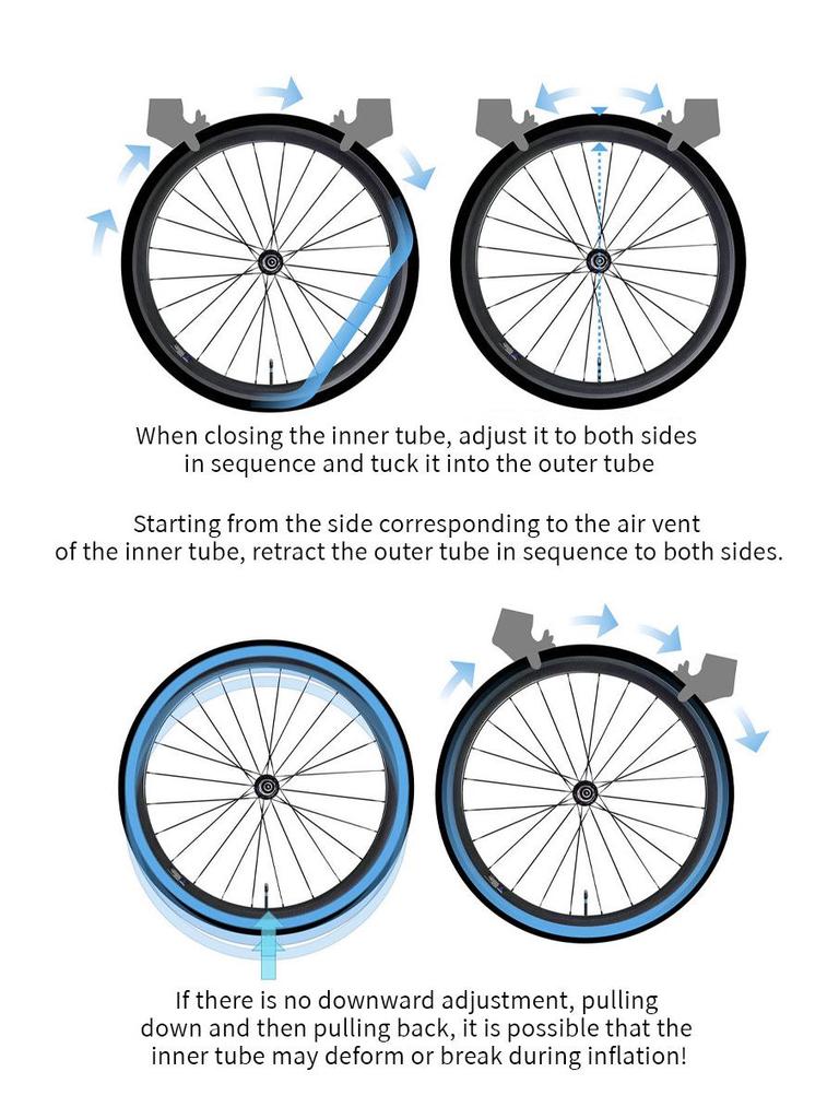 GUSTAVO BMX Folding Bike with TPU Inner Tube, 20x1.5/1.95 & 24x1.75/2.4, Schrader Valve 45mm