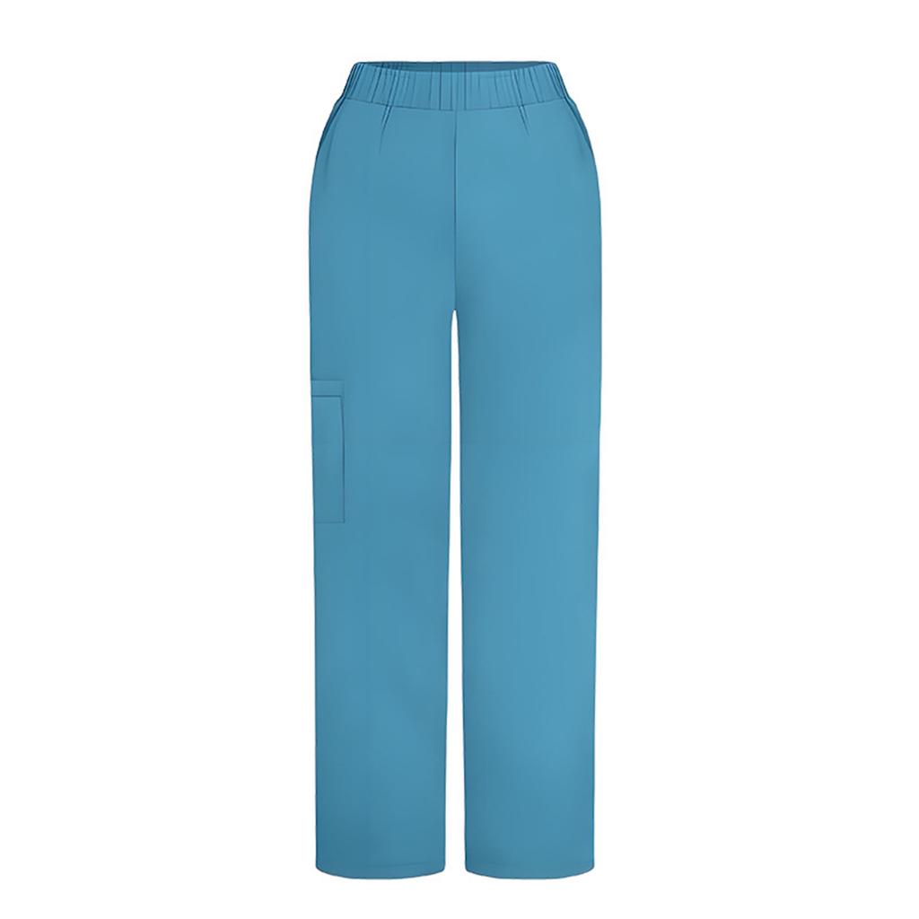 Women Straight Leg Mid Rise Trousers with Flat Front Design for Casual and Suitable for Daily Use