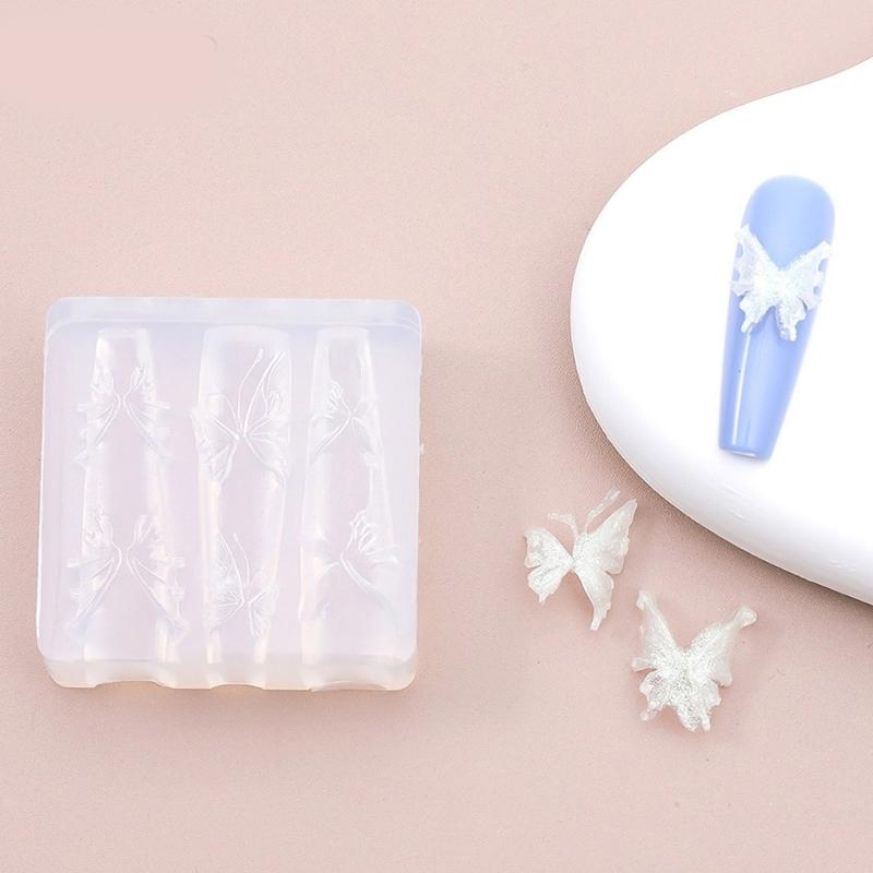 3D Flower Nail Art Silicone Molds Silicone Nail Carving Mold Bows Earrings Mold Pendant Jewelry Making Tools for Women