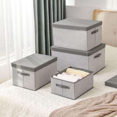 Large Capacity Cover Clothes Storage Box Dust-proof Folding Clothes Quilt Storage Box with Handle Space Saving Toy Storage Box