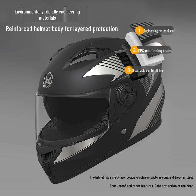 Miling Full-Face Electric Motorcycle Helmet