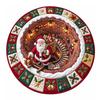 Stain Resistant Christmas Round Carpet Crystal Velvet Festive Area Mat  Family Gathering