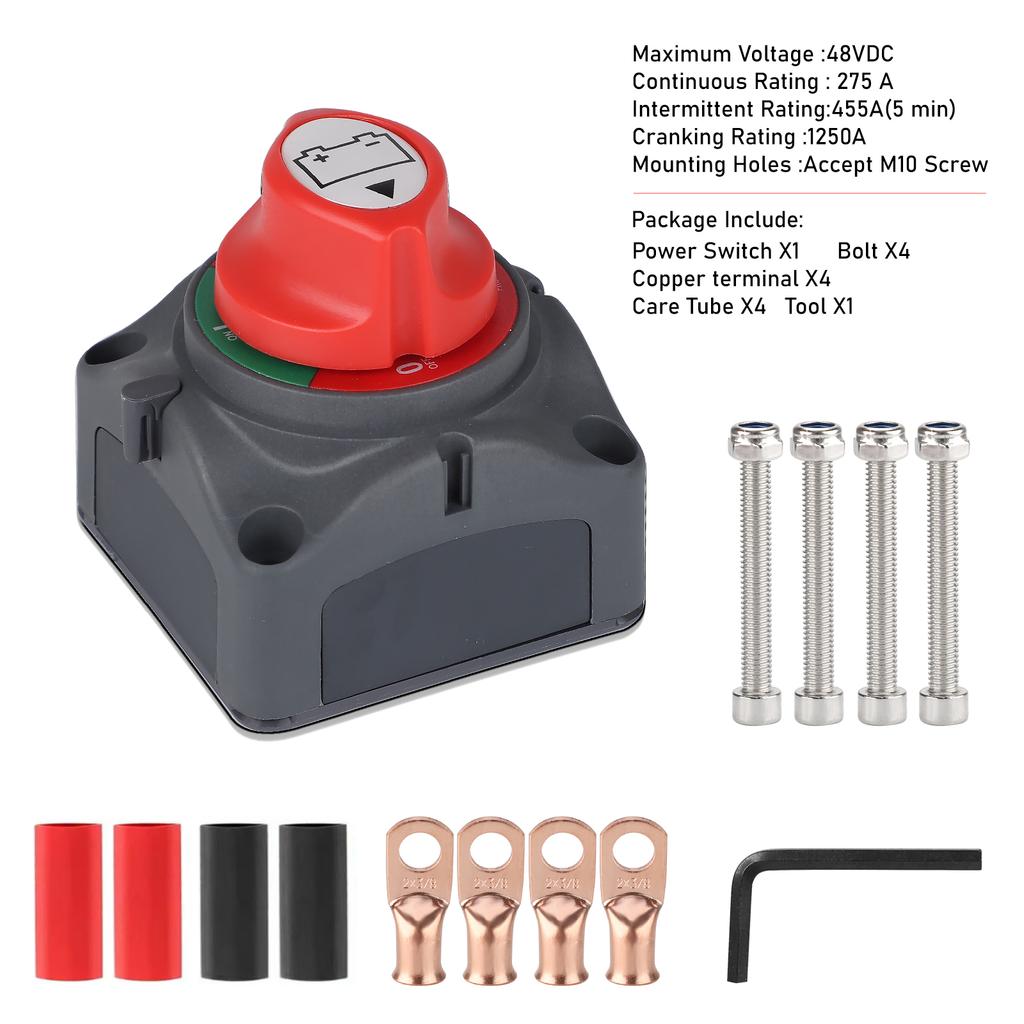 200A 300A 600A Disconnect Switch for Car 12V Battery Cutter Battery Isolator Switch 12v 2 and 4 Position Boat Battery 24V
