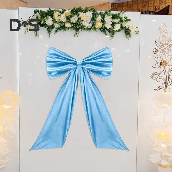 Große Satinschleife Dekoration Geburtstag Party Raum Kulisse Dekor Riesige Wandschleife für Babyparty Brautparty Abschlussfeier Hochzeit Junggesellinnenabschied