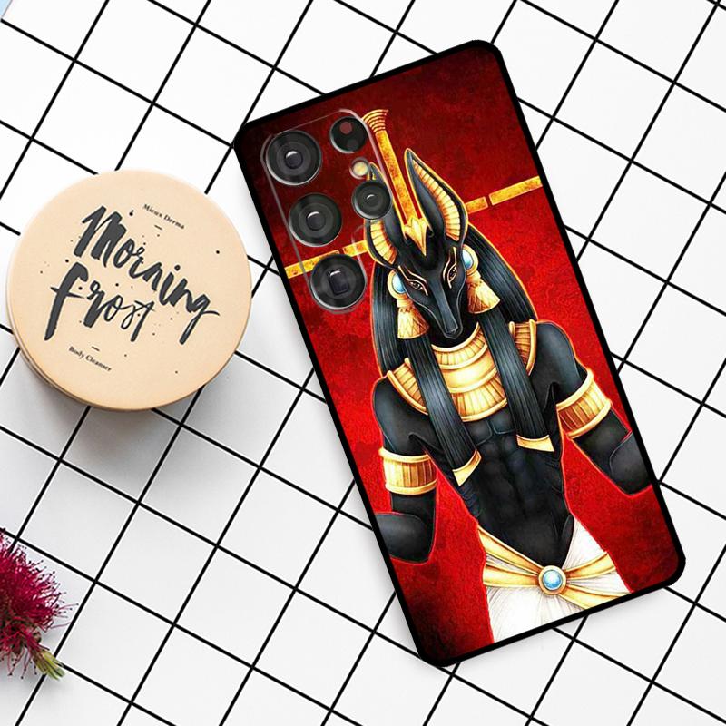 Egypt Nefertiti Anubis Ankh Case For Samsung Galaxy S25 Ultra S23 S22 S21 S20 S24 Ultra S9 S10 Plus S25 FE Phone Cover