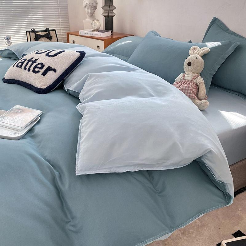 Cartoon Dormitory Three-piece Set Single Bedding Quilt Cover Double Bed Sheet Four-piece Set