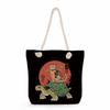 Samurai Cat Print Thick Rope Single-shoulder Beach Bag 7235