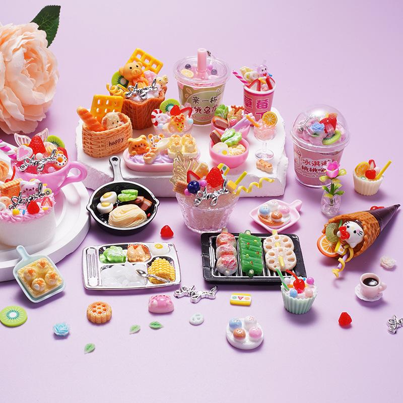 Girl Toy Making Ice Cream Cake Toys Game Kids Plastic Food Toy Diy Simulation Dessert Milk Tea Cup Set Toy For 3+ Years Child