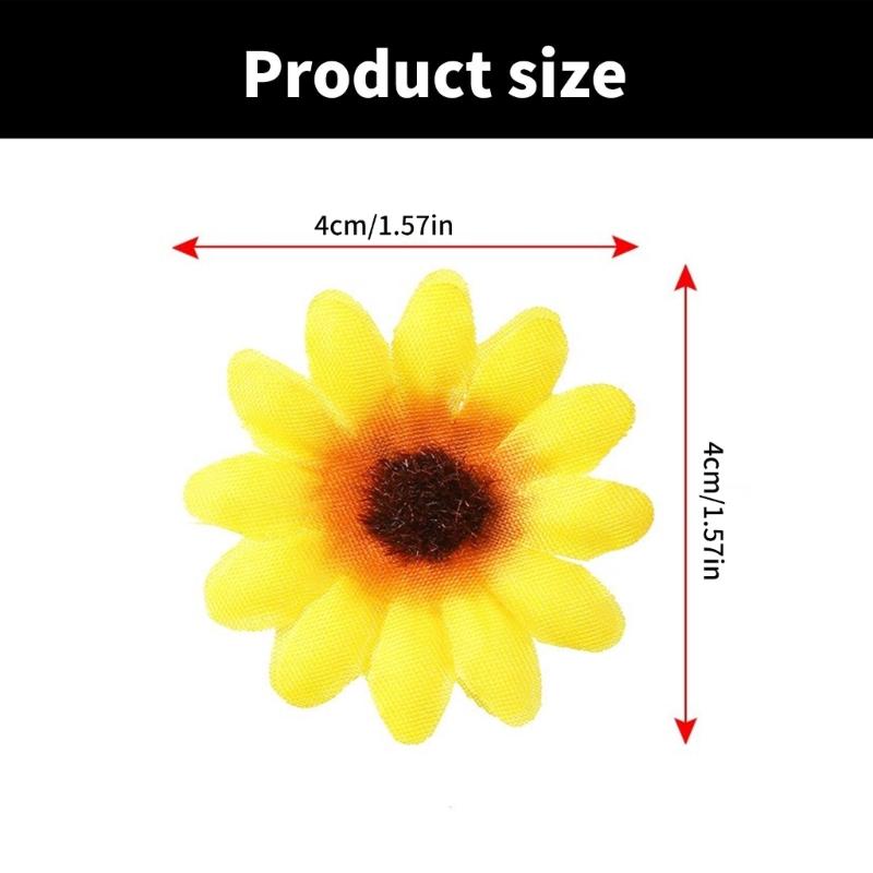 Festival Sunflower Hair Clip Set of 6 for Women Girl Fashion Daisy Hair Barrettes Side Hair Pin Party Hair Styling Tool