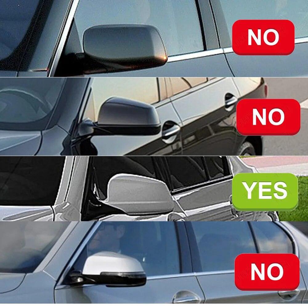 Rearview Mirror Covers for BMW F10 F11 5-Series 520i 523i 525i 528i 530i Caps  Side Rear-View ABS Carbon Fiber Gloss Black