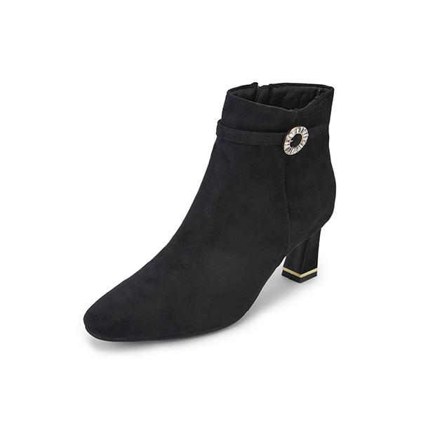 MOOK Luna Jewel Ankle Boots Suede Black 516623605Ia