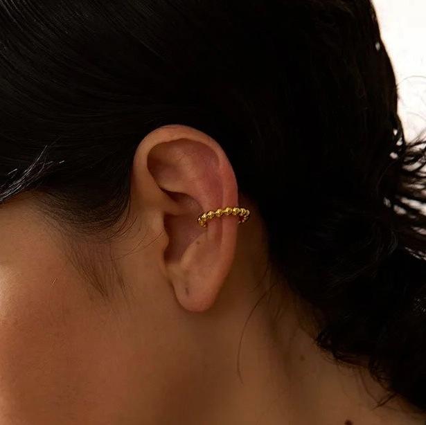 Jiedin European and American stainless steel gold ear bone clip without ear hole ear clip titanium steel earrings