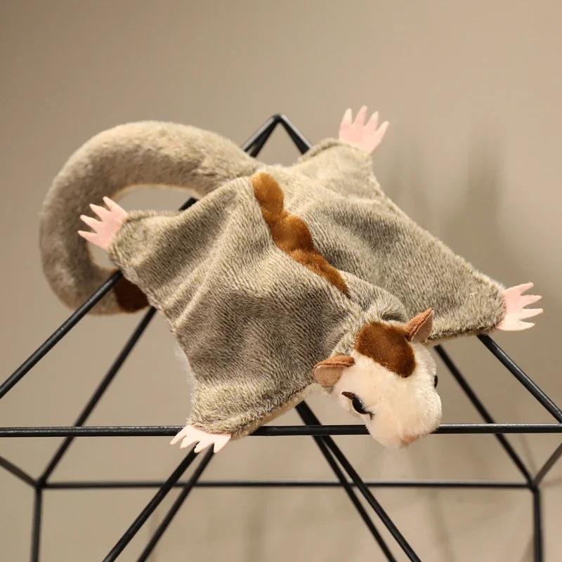 33*19Cm Sugar Glider Plush Toy Soft Flying Squirrel Toys Stuffed Animals Toy Cute Hand Center Pets Funny Gift