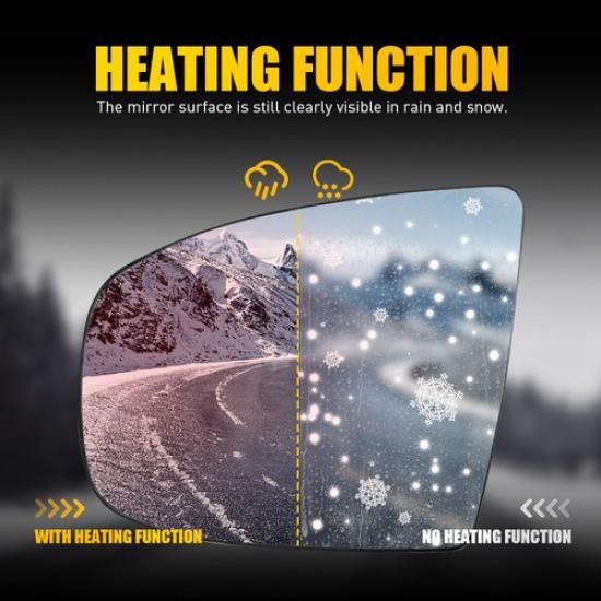 Left Side Mirror Glass for BMW X5 X6 / E70 E71 E72 with Auto Dimming Driver Side