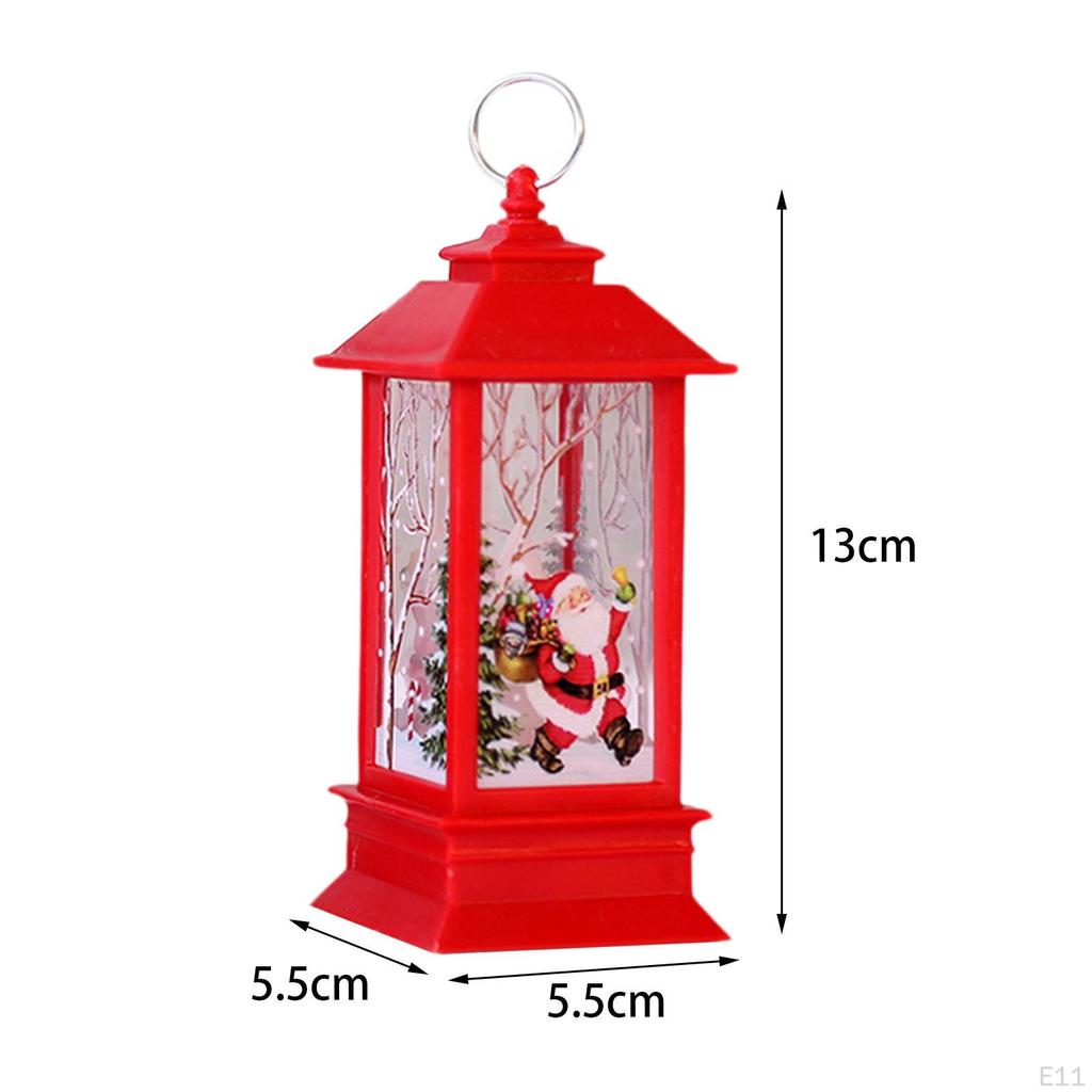 Christmas Lantern Lamp Decorative Home Decoration for Table Fireplace Dining Snowman Bronze