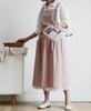 Grembiule da cucina in cotone e lino impermeabile stile letterario