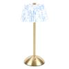 Pleated Table Lamp Cordless Touch Control   1200mAh Rechargeable Battery Operated Nightstand Lamp for Bedroom Living Room