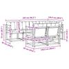 Outdoor Sofa Set with Cushions 7 pcs Natural and Black