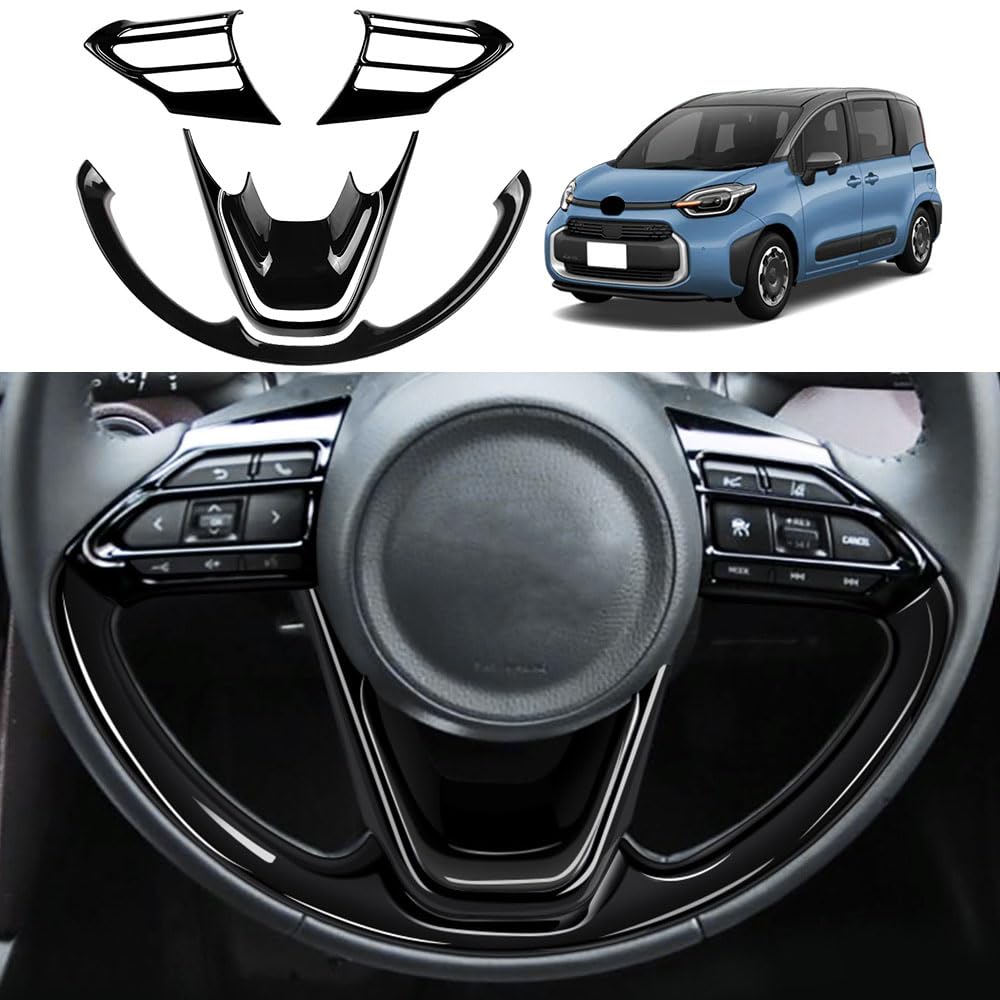 

YOFAMO Накладки на рамку кнопок рулевого колеса, крышки переключателей для Toyota New Sienta 10 Series 2022, индивидуализация интерьера, устойчивые к пятнам и царапинам, АБС-пластик, легкая установка