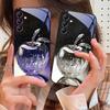 Transparent Crystal Apple For Samsung Galaxy A14 4G 20 30 52 20S 21S 22 32 33 34 42 50 51 53 54 70 71 72 73 5G Glass Phone Case