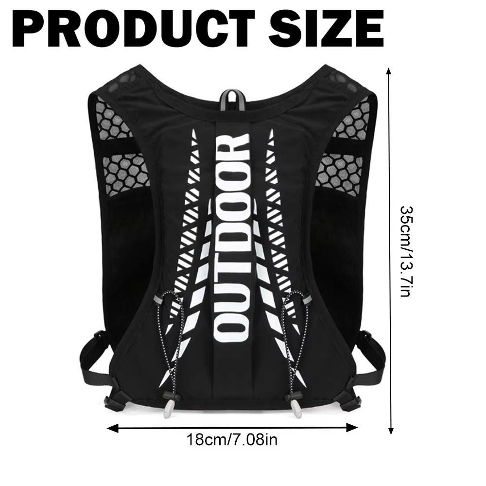 Vest Style Hydration Backpack Breathable Trail Running Backpack Reflective Running Bag  Hiking