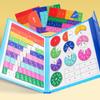 Juguete Matemático de Aprendizaje de Fracciones Montessori Ayudas Didácticas Magnéticas de Aritmética Libro de Madera Juguetes Educativos para Niños Regalo de Navidad