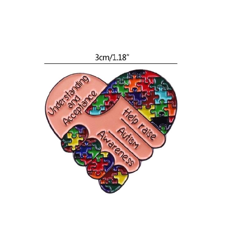 Puzzle Enamel Lapel Pin Autism Support Gifts Autistic Pride Earrings Jewelry