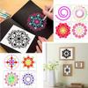 12 Adet Mandala Boyama Şablonu Kendin Yap Yeniden Kullanılabilir Dekoratif Şablonlar Scrapbooking Tebrik Kartları El Sanatları Yapımı Sanat Malzemeleri