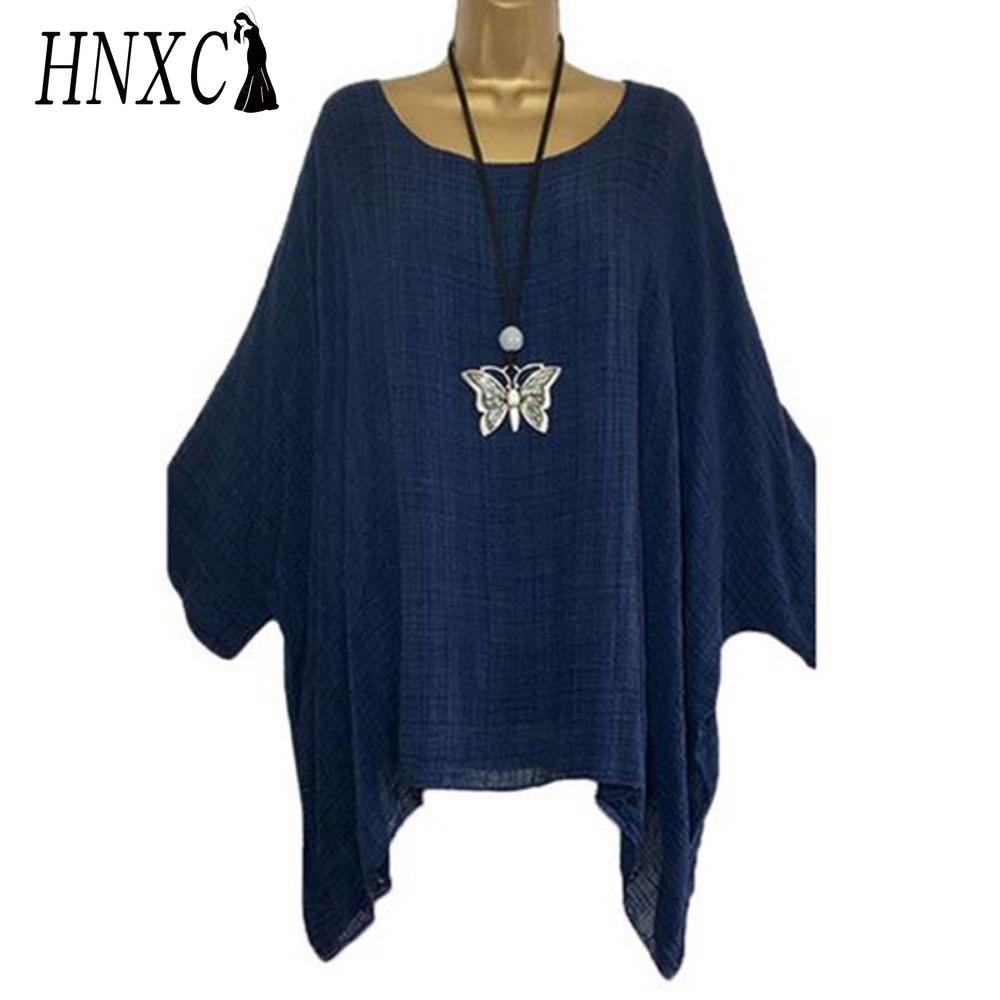 HNXC Dame Mote Casual Ensfarget Trykk O-hals Bluser & Skjorter