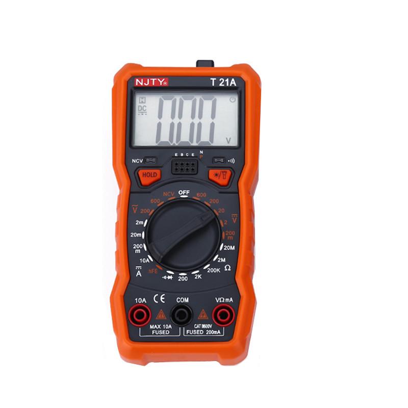 T21A Portable Digital Multimeter with Illumination, Burn Protection, and Magnetic Adhesion