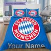 Custom Name FC Bayern Munich Bedding,Quilt Set Quilt Cover Pillowcase Home Birthday Gift(1 * Duvet Cover + 2 * Pillowcase, Without Core) -HE60
