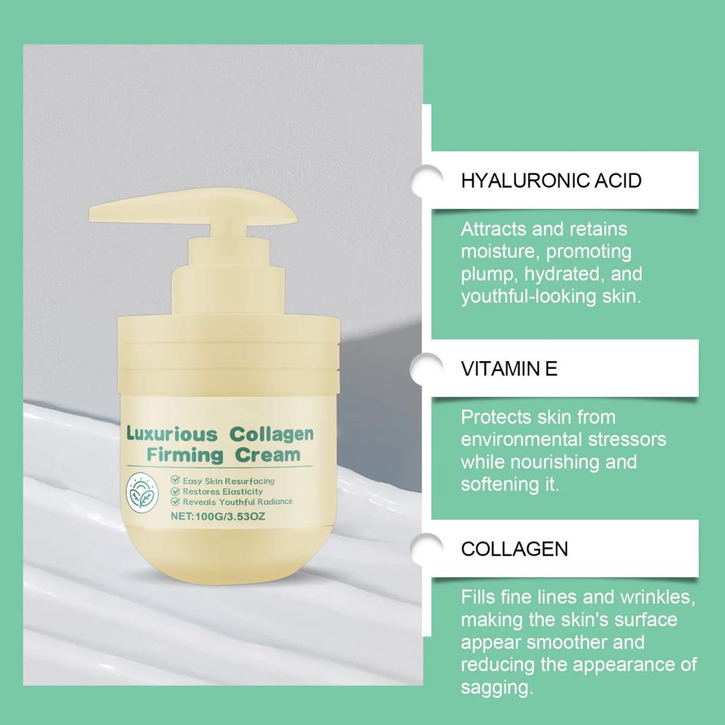 Collagen Firming Body Cream Lifting Firming Smoothing Wrinkle Lighten Dark Spots Even Skin Tone Moisturzing Tighten Body Lotion
