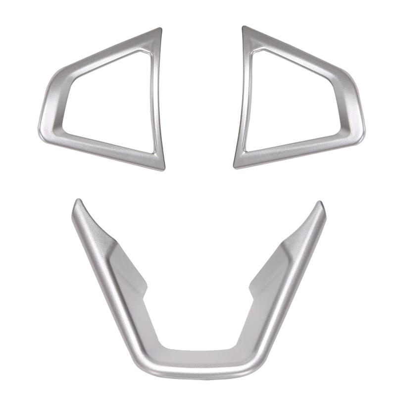 3PCS Steering Wheel Cover Trim Steering Wheel Button Frame For Ford Fusion Mondeo 2013-