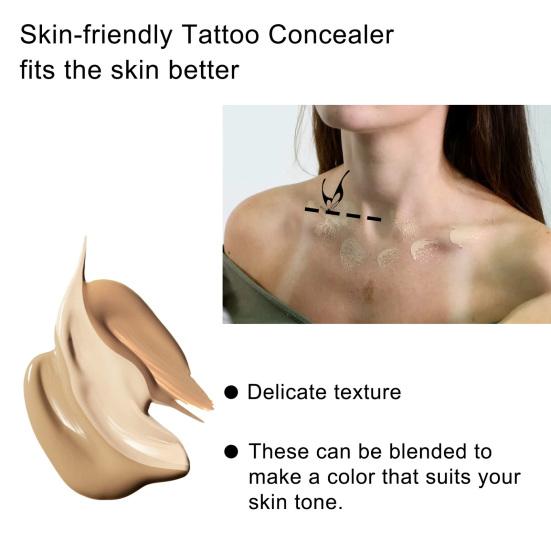 Yousheng 2 Pcs 10ml Tattoo Concealers High Coverage Waterproof Even Skin Tone Birthmark Scar Concealer Makeup Foundation Beauty Accessory