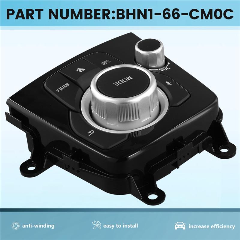 AB12-Car Console Control Switch Navigation Surface Frame Console Controllor Button For Mazda 3 Axela 2014-2019 BHN1-66-CM0C