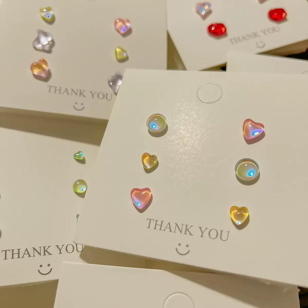 Super Flash Colorful Laser Love Stud Earrings Cute Daily Simple Earbone Studs Versatile Earrings Peach Heart Earrings Women