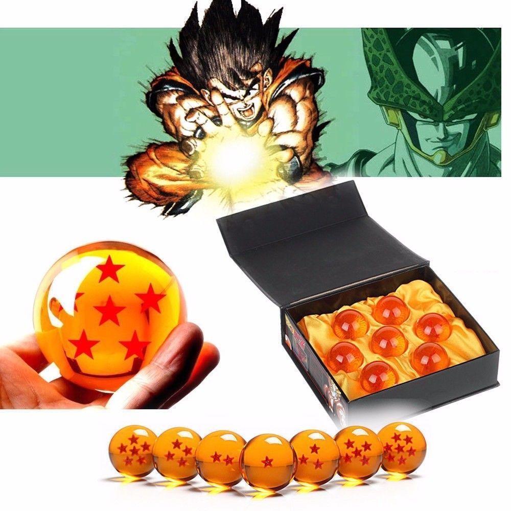 Anime Jp 7pcs Dragonball Z Stars Crystal 35mm Ball Collection Set With Box Gift