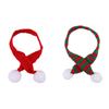 Red and White Mini Scarf Hat Ornament Toy Stripes Mini Knitting Scarf Hat  Xmas Tree Ornament