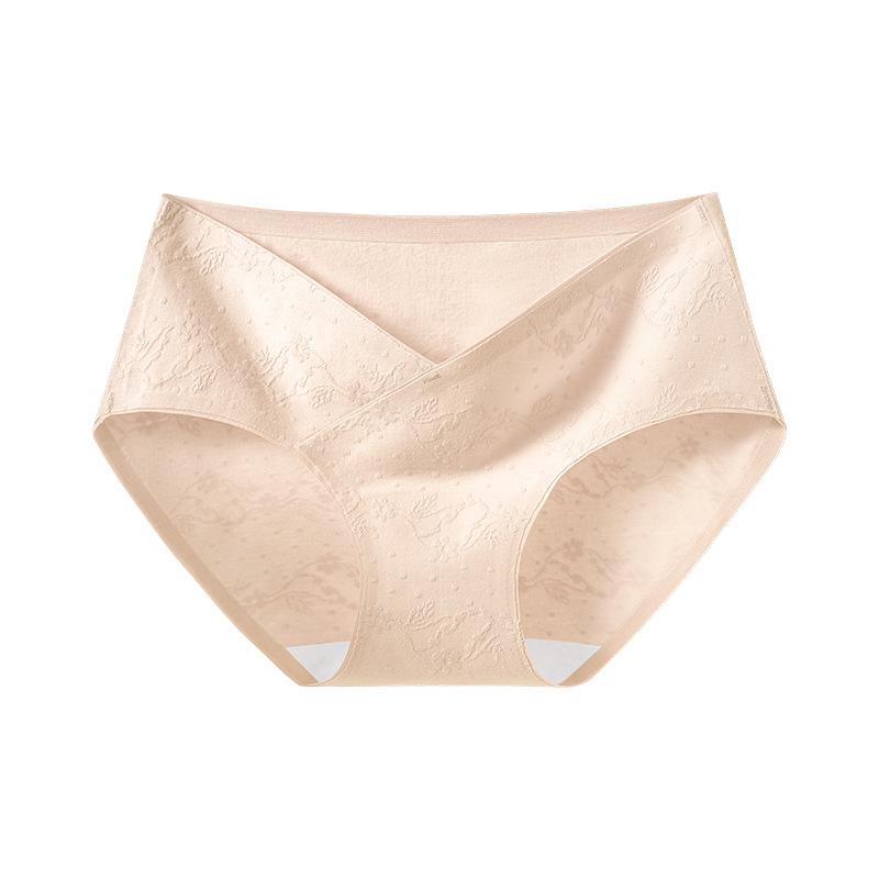 Damen Frühling und Herbst Baumwolle Jacquard Antibakterieller Schritt Schwangere Frauen Verlängerter Schritt Unterwäsche