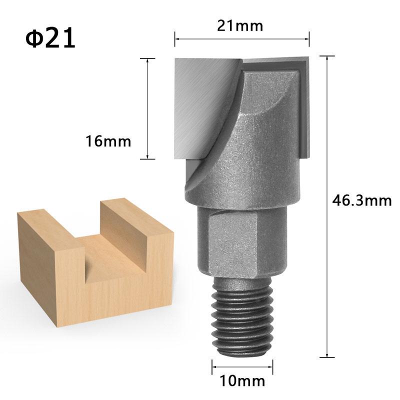 1PC 10MM Shank CNC Cleaning Bottom Router Bit Woodworking Tools 2 Screw Thread Cutter Lock Milling Cutter
