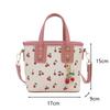 Women PU Cherry Shoulder Bag Large Capacity Trendy Commuting Bag with Cherry Pendant Stylish Crossbody Bag Aesthetic Handbag AVE