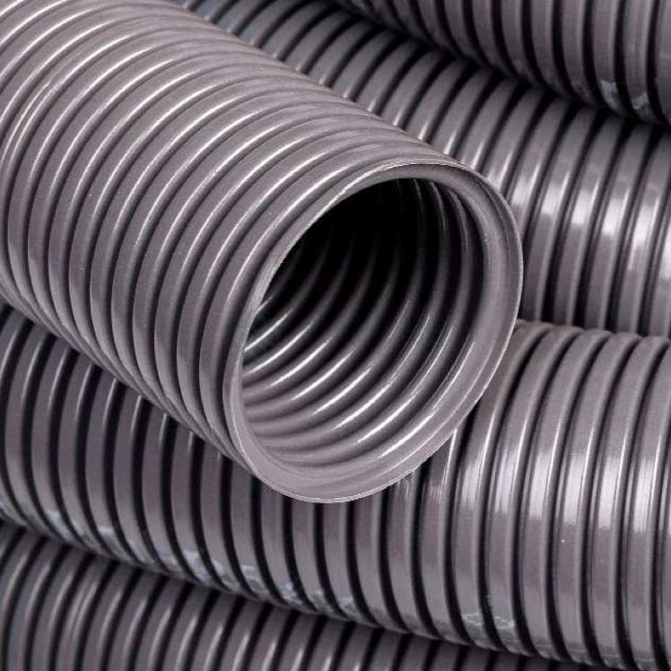 Corrugated Pipe 750N For Concrete Pouring Self-Extinguishing Gray With Pilot And Lubrication Dia 16/11 Ecicta16T /100M/