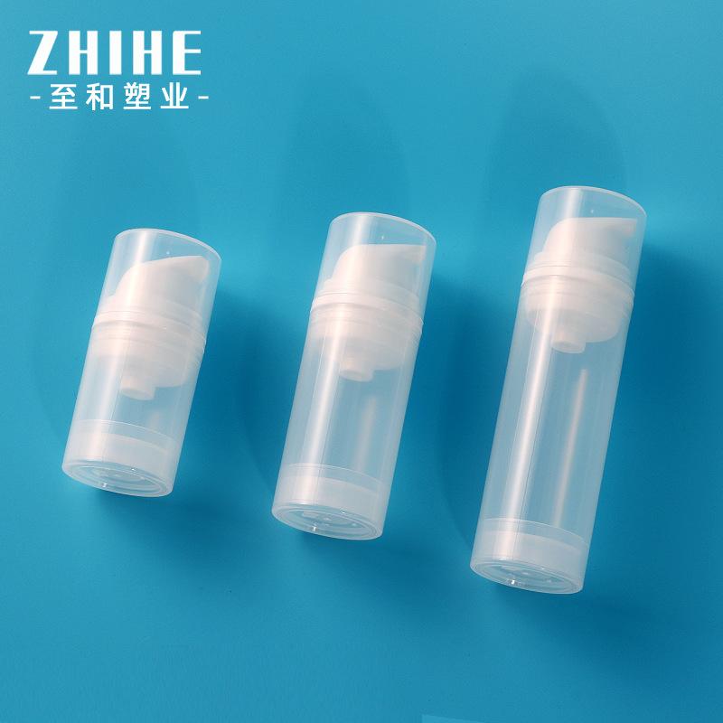 15/30/50ml Vacuum Pump Bottle with One-Time Lock, PP Airless Container for Serum & Lotion, Refillable Cosmetic Dispenser
