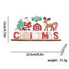Santa Reindeer Desktop Ornament Wooden Christmas Houses Village Tabletop Decoration For Home Xmas 2026 2027 New Year Party Decor
