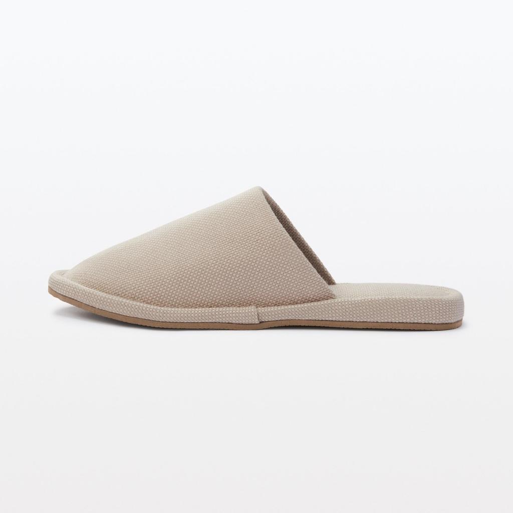 MUJI Washable Size M 84770258 Slippers, (Sizes 23.5-25cm), Beige,