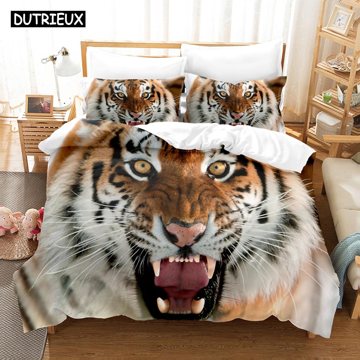 

3D The Tiger Series Постельное белье Пододеяльник с наволочкой Твин Полный Queen King Постельное белье Постельное белье EU single(135x200cm)