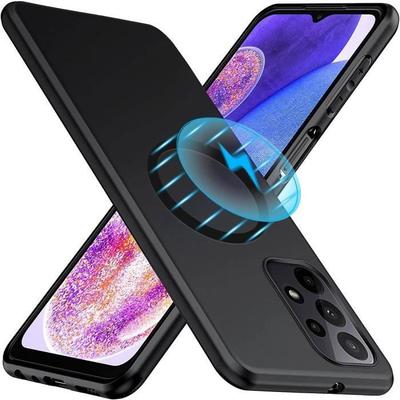 Protective Case - BOOLING - for Samsung Galaxy A23 5G - Silicone - Ultra-thin - Matte Black