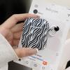 Cute Black White Stripe Zebra Texture Comfortable Silicone Earphone Case With For AirPods 1/2/3/4 Pro 2 3nd Soft Cover