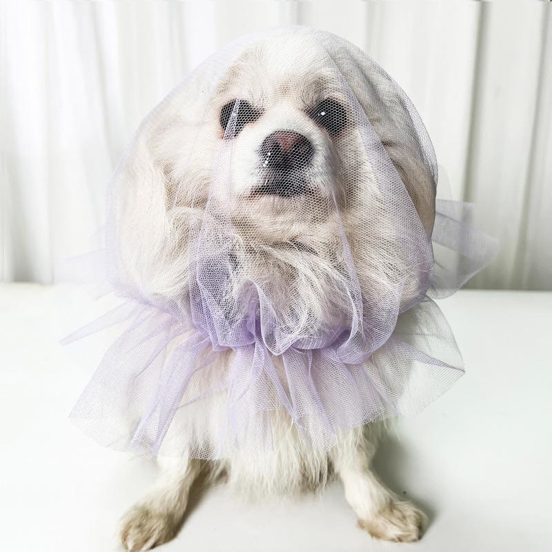 Copricapo Traspirante per Cani Maschera Protettiva per Animali Domestici Copricapo Confortevole Anti-Morso Copricapo Anti-Zanzare Prevenzione Mangiare Casuale